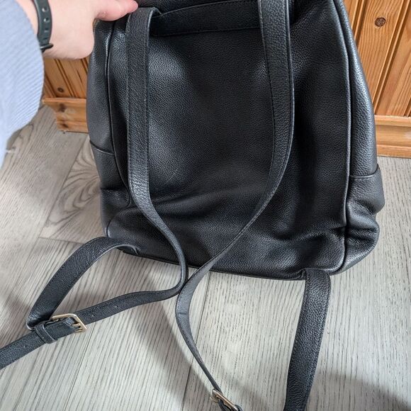 Kate Spade Larchmont Avenue Black Pebbled Leather Backpack - Picture 6 of 13